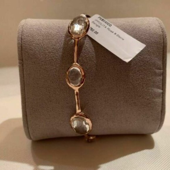 IPPOLITA Rose 8 Stone Bangle Bracelet Clear Quartz - Picture 2 of 4
